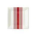 Hamptons Red Striped Square Plates